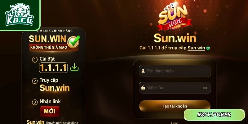 Hướng dẫn vào đúng domain Sun, Go, Hit, 789, B52 bằng 1.1.1.1 an toàn